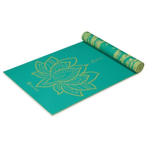 Mata do Jogi dwustronna GAIAM Turquoise Lotus 6 MM 62344 N/A