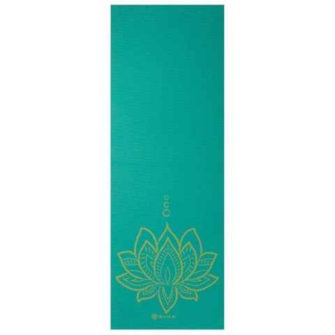 Mata do Jogi dwustronna GAIAM Turquoise Lotus 6 MM 62344 N/A