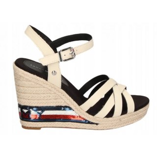 Sandały Tommy Hilfiger W High Wedge FW0FW04843 38