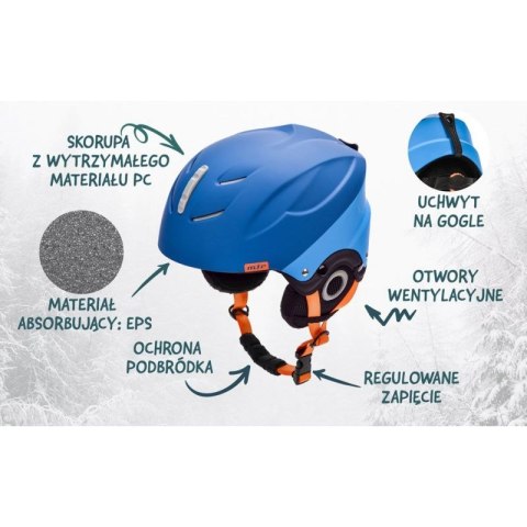 Kask narciarski Meteor Lumi granatowy/niebieski 24867-24869 uniw