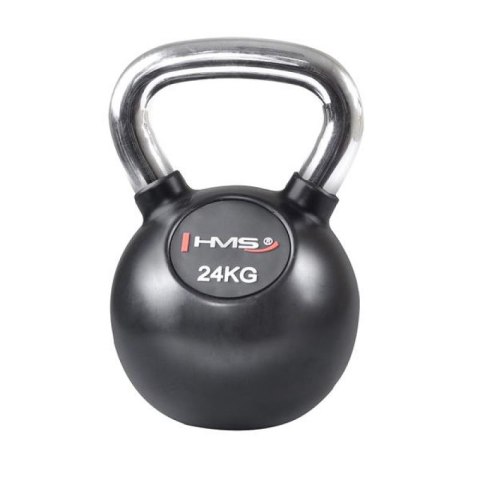 Kettlebell żeliwny uchwyt chrom ogumowany HMS KGC24 N/A