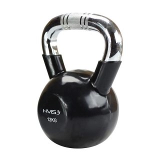 Kettlebell żeliwny uchwyt chrom radełkowany HMS KTC20 BLACK N/A